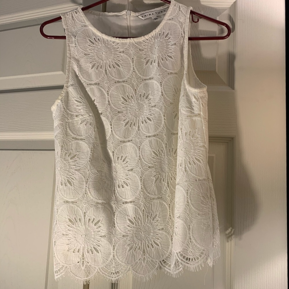 Trina Turk Floral Lace top blouse